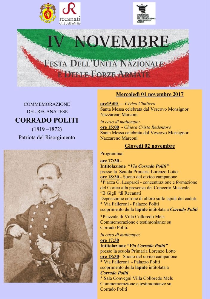 IV Novembre - Festa dell'unione nazionale e delle forze armate