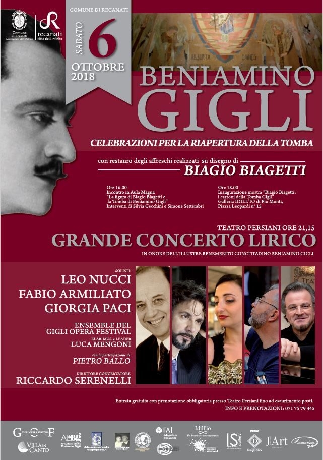 Beniamino Gigli - Celebrazione per la riapertura della tomba