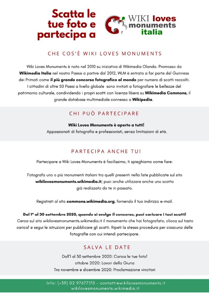 concorso fotografico Wiki Loves Monuments Italia