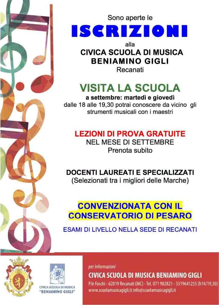 Civica Scuola di Musica B. Gigli - Scuola aperta