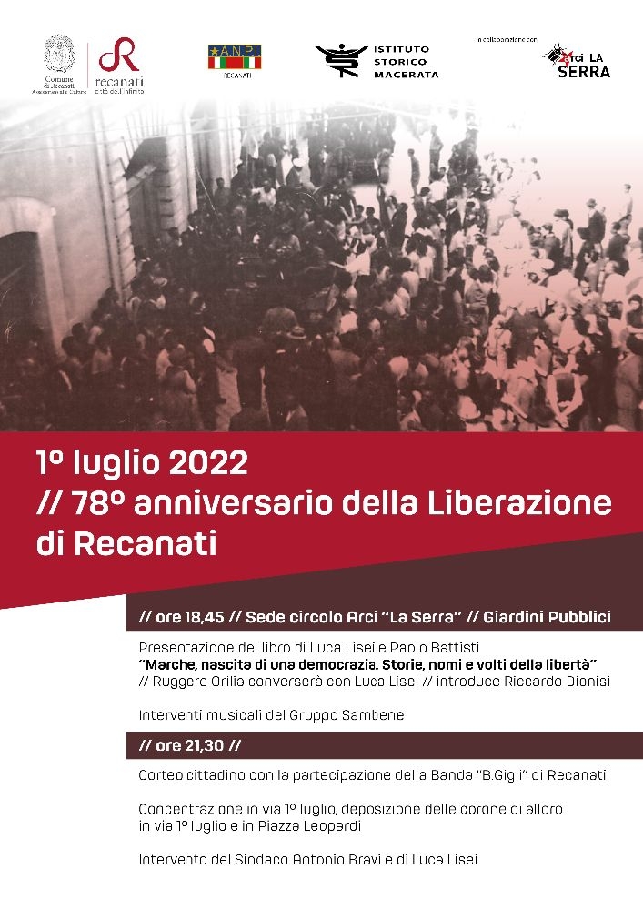 1° Luglio - 78° anniversario della Liberazione di Recanati