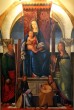 Madonna in trono con bambino tra i ss. Andrea ed Elena ed angeli musicanti- Johannes Hispanus